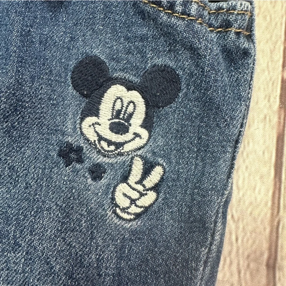 baby gap Disney mickey mouse slim Jeans with Elastic Waistband sz 18-24M